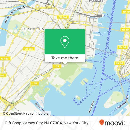 Mapa de Gift Shop, Jersey City, NJ 07304