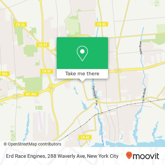 Mapa de Erd Race Engines, 288 Waverly Ave