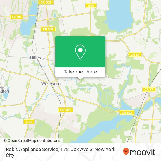 Rob's Appliance Service, 178 Oak Ave S map