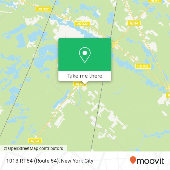 Mapa de 1013 RT-54 (Route 54), Williamstown (Buena Vista Twp), NJ 08094