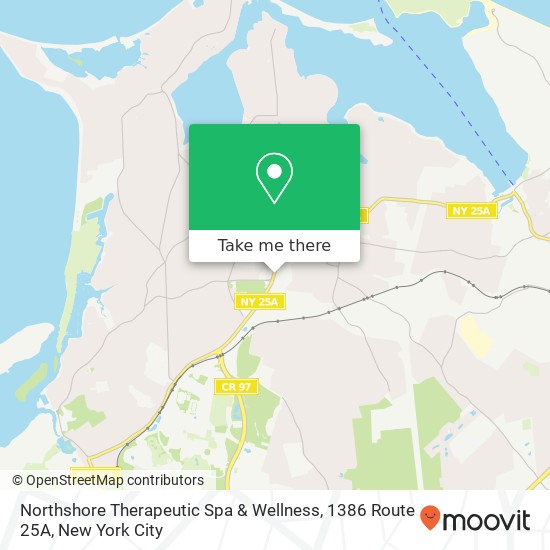 Mapa de Northshore Therapeutic Spa & Wellness, 1386 Route 25A