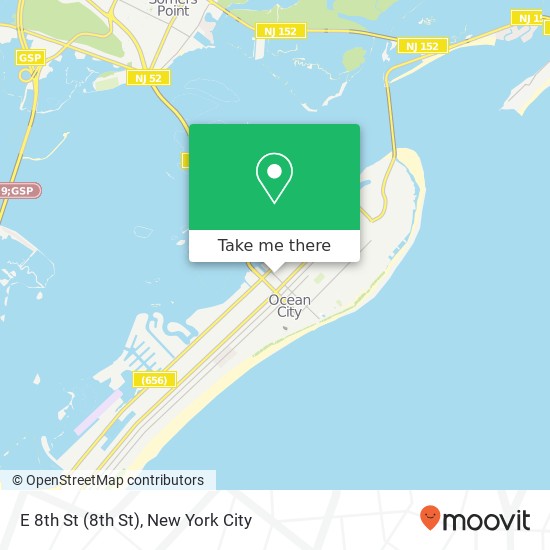 Mapa de E 8th St (8th St), Ocean City, NJ 08226