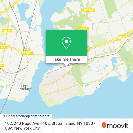 Mapa de 102, 240 Page Ave #102, Staten Island, NY 10307, USA