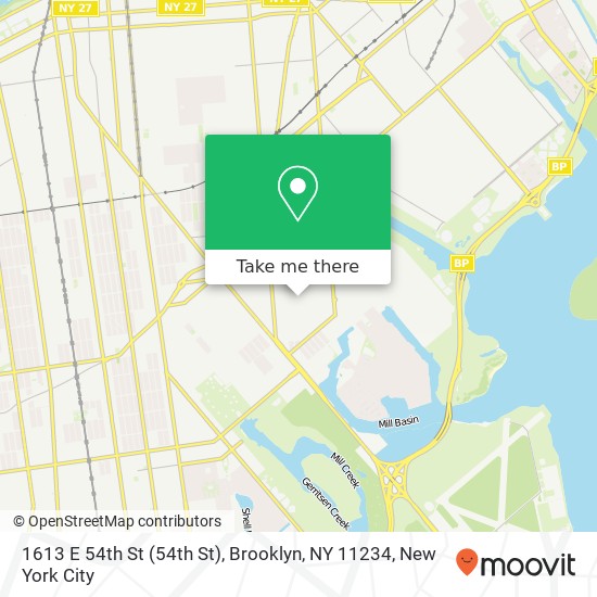 1613 E 54th St (54th St), Brooklyn, NY 11234 map