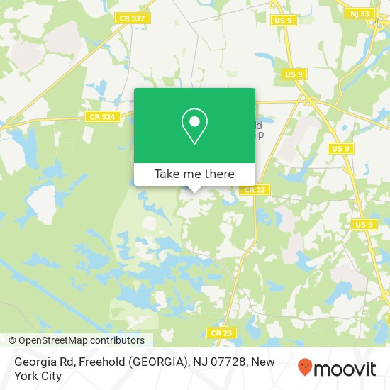 Mapa de Georgia Rd, Freehold (GEORGIA), NJ 07728