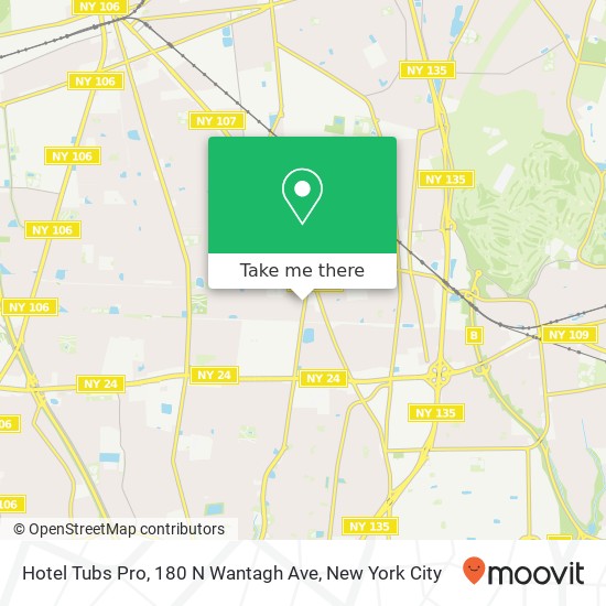 Mapa de Hotel Tubs Pro, 180 N Wantagh Ave