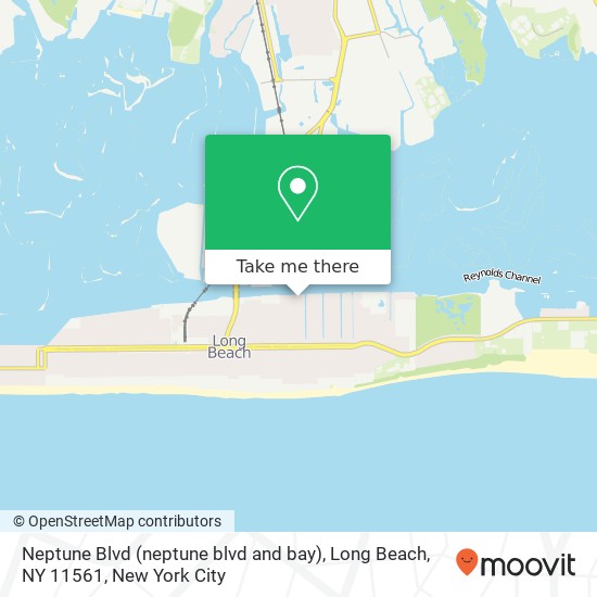 Mapa de Neptune Blvd (neptune blvd and bay), Long Beach, NY 11561