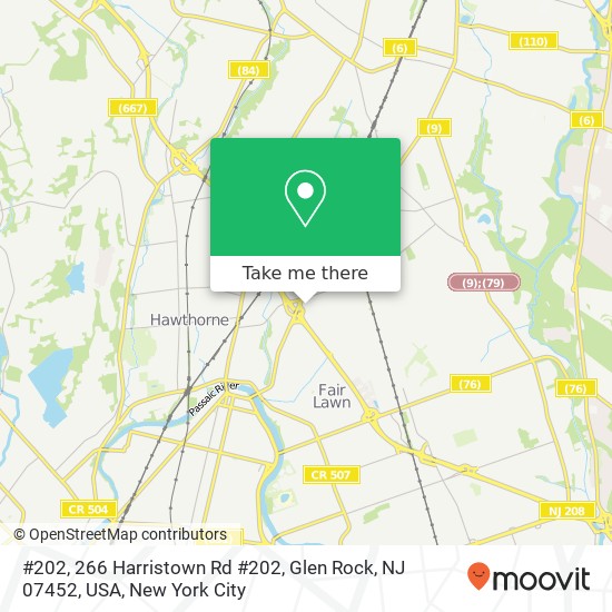 #202, 266 Harristown Rd #202, Glen Rock, NJ 07452, USA map