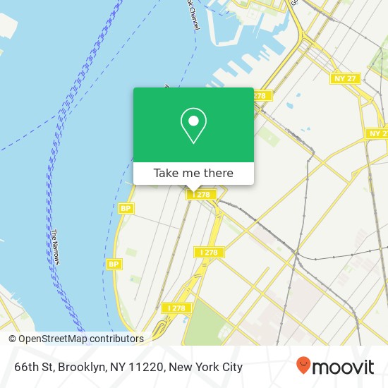66th St, Brooklyn, NY 11220 map