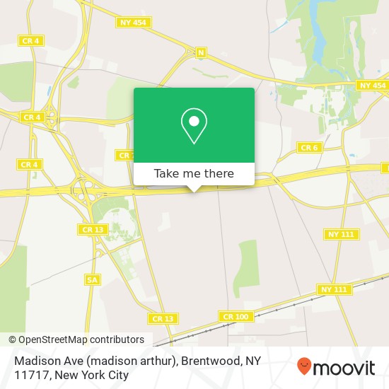 Mapa de Madison Ave (madison arthur), Brentwood, NY 11717
