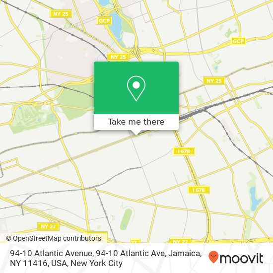 94-10 Atlantic Avenue, 94-10 Atlantic Ave, Jamaica, NY 11416, USA map