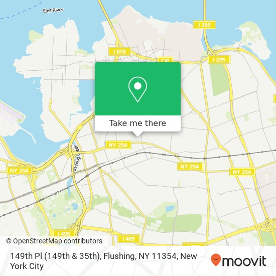 Mapa de 149th Pl (149th & 35th), Flushing, NY 11354