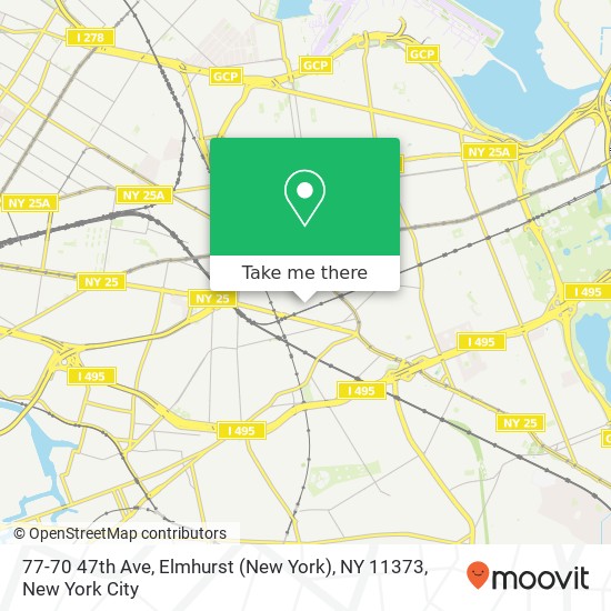 Mapa de 77-70 47th Ave, Elmhurst (New York), NY 11373