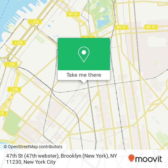 Mapa de 47th St (47th webster), Brooklyn (New York), NY 11230