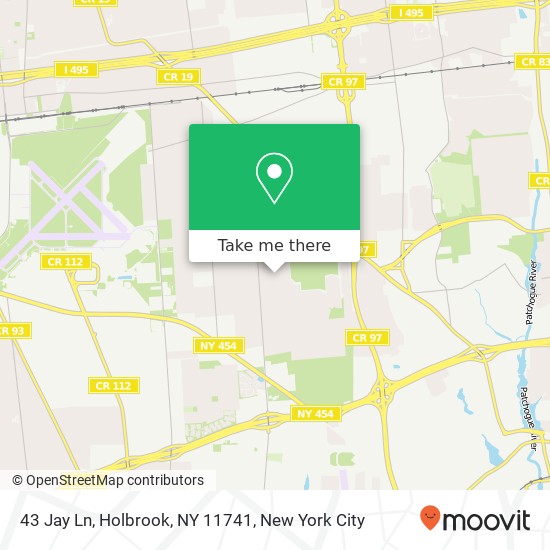43 Jay Ln, Holbrook, NY 11741 map