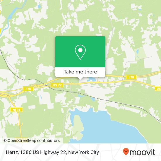 Mapa de Hertz, 1386 US Highway 22