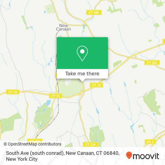 Mapa de South Ave (south conrad), New Canaan, CT 06840