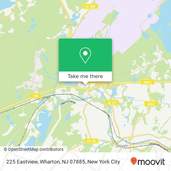Mapa de 225 Eastview, Wharton, NJ 07885