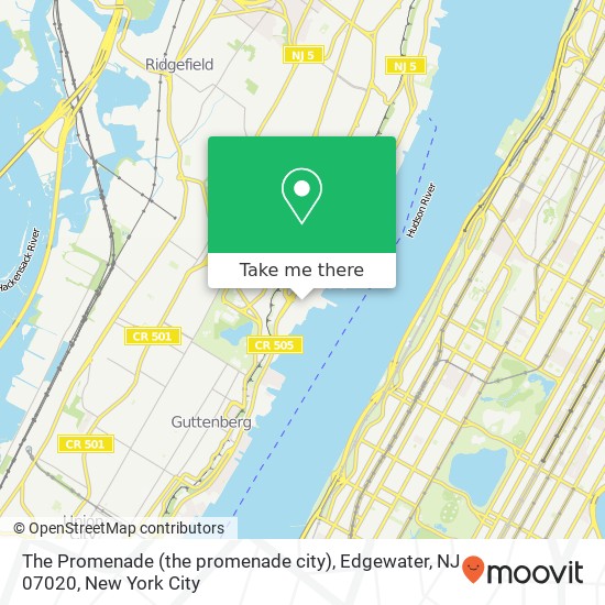 The Promenade (the promenade city), Edgewater, NJ 07020 map