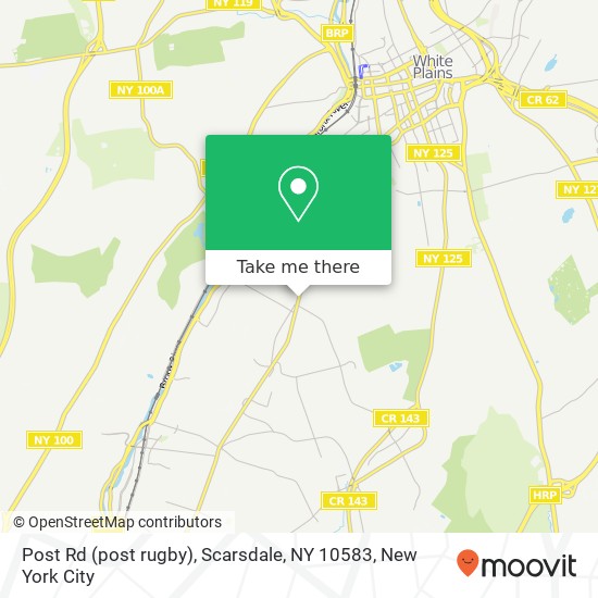 Post Rd (post rugby), Scarsdale, NY 10583 map