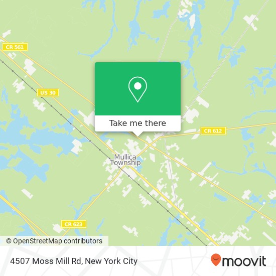 Mapa de 4507 Moss Mill Rd, Hammonton, NJ 08037