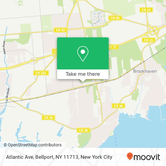 Mapa de Atlantic Ave, Bellport, NY 11713