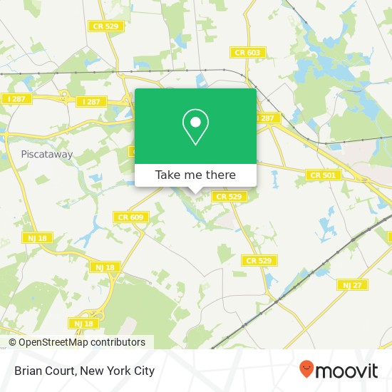 Mapa de Brian Court, Brian Ct, Piscataway Township, NJ 08854, USA