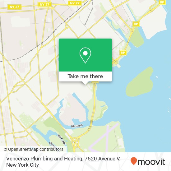 Mapa de Vencenzo Plumbing and Heating, 7520 Avenue V