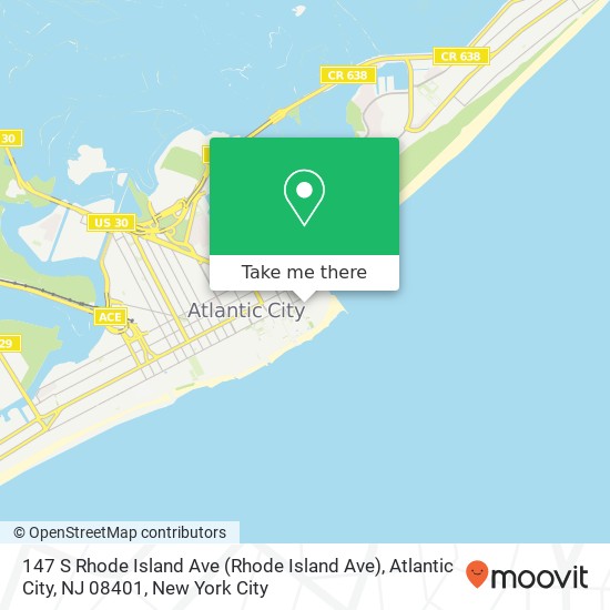 147 S Rhode Island Ave (Rhode Island Ave), Atlantic City, NJ 08401 map