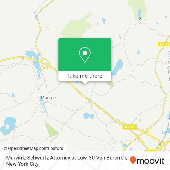 Mapa de Marvin L Schwartz Attorney at Law, 30 Van Buren Dr