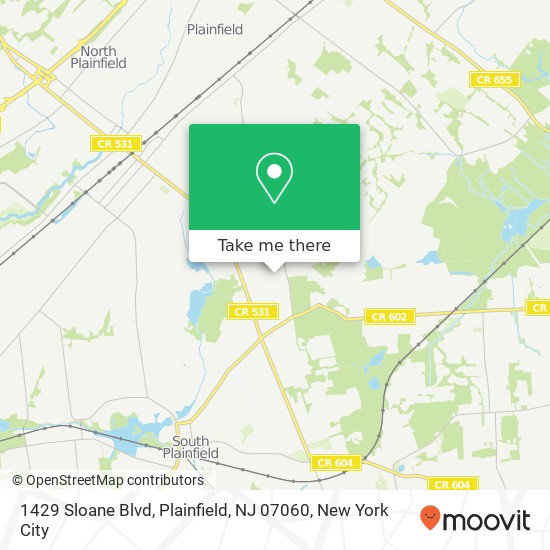 1429 Sloane Blvd, Plainfield, NJ 07060 map