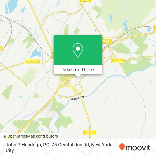 Mapa de John P Handago, PC, 75 Crystal Run Rd