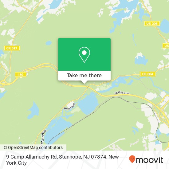 Mapa de 9 Camp Allamuchy Rd, Stanhope, NJ 07874