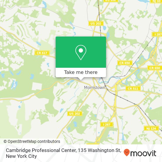 Mapa de Cambridge Professional Center, 135 Washington St