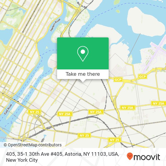 Mapa de 405, 35-1 30th Ave #405, Astoria, NY 11103, USA