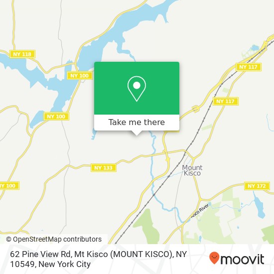 62 Pine View Rd, Mt Kisco (MOUNT KISCO), NY 10549 map