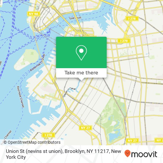 Mapa de Union St (nevins st union), Brooklyn, NY 11217