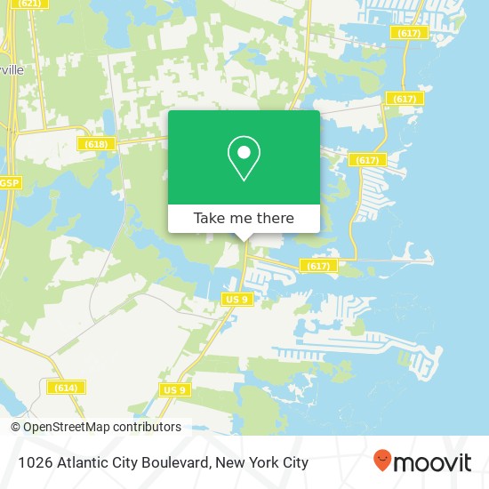 1026 Atlantic City Boulevard, 1026 Atlantic City Blvd, Bayville, NJ 08721, USA map