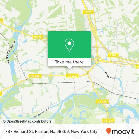 Mapa de 787 Richard St, Raritan, NJ 08869