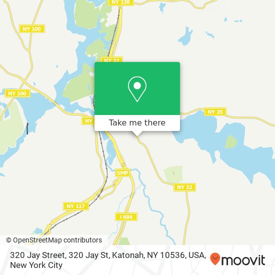 Mapa de 320 Jay Street, 320 Jay St, Katonah, NY 10536, USA