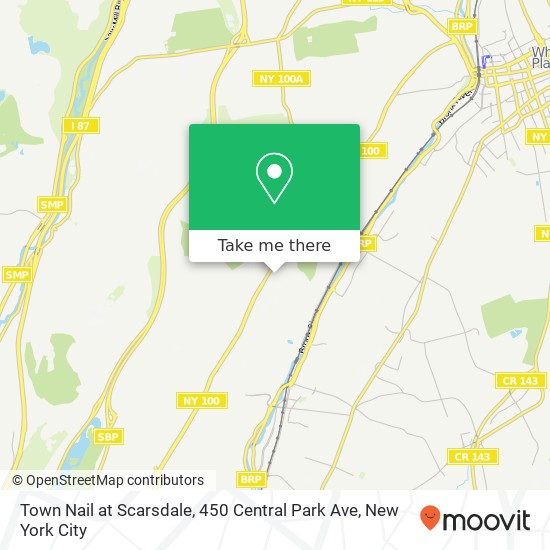 Mapa de Town Nail at Scarsdale, 450 Central Park Ave