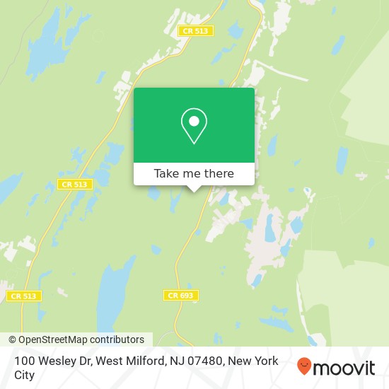 Mapa de 100 Wesley Dr, West Milford, NJ 07480