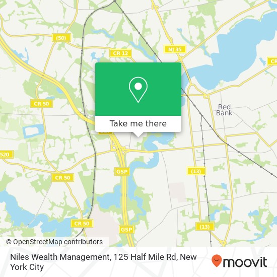 Mapa de Niles Wealth Management, 125 Half Mile Rd