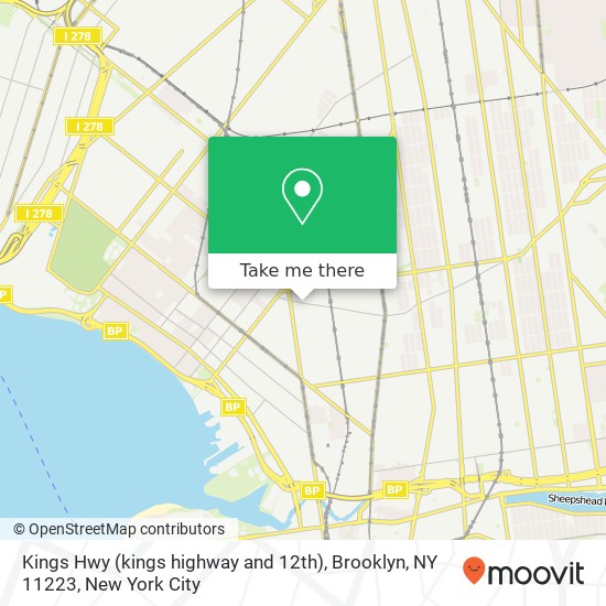 Kings Hwy (kings highway and 12th), Brooklyn, NY 11223 map