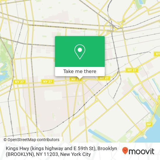 Kings Hwy (kings highway and E 59th St), Brooklyn (BROOKLYN), NY 11203 map
