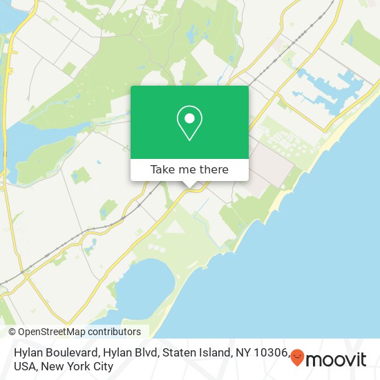 Hylan Boulevard, Hylan Blvd, Staten Island, NY 10306, USA map