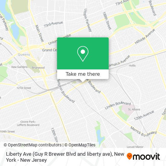 Liberty Ave (Guy R Brewer Blvd and liberty ave) map
