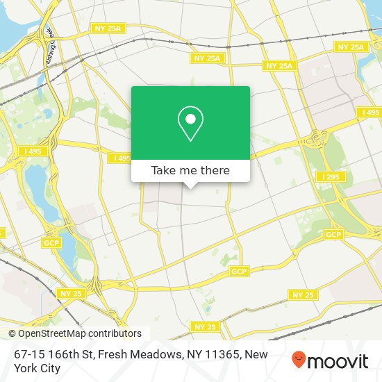 Mapa de 67-15 166th St, Fresh Meadows, NY 11365