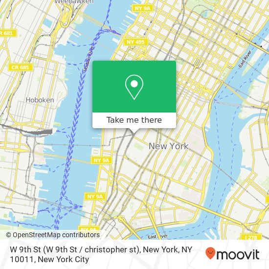 W 9th St (W 9th St / christopher st), New York, NY 10011 map