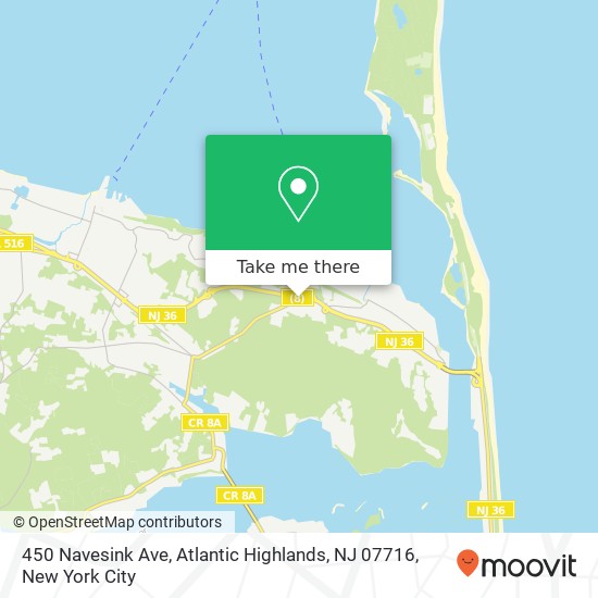 450 Navesink Ave, Atlantic Highlands, NJ 07716 map